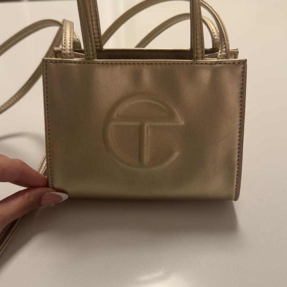 Telfar Mini Bag in Shimmering Gold